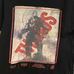 Marvel Avengers Thanos Infinite Power Graphic T Shirt Mens Large Black Cropp