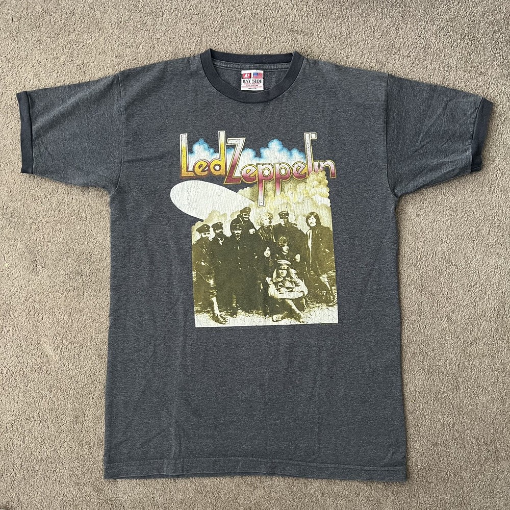 Vintage 90s Led Zeppelin II Ringer T-Shirt Bay Side Tag