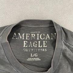 American Eagle Outfitters T Shirt Mens Large Gray Space Dye Cotton Athletic Fit