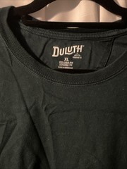 Duluth Shirt Mens XL Soild Hunter Green Crew Neck Relaxed fit Longtail casual