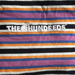 The Hundreds Multi-Color Striped T-Shirt Size Medium Y2K Vintage