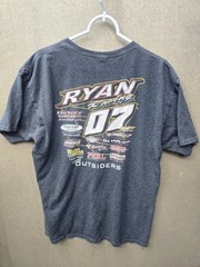 Ryan Racing 07 Dirt Track Racing T Shirt Large Gray Sponsor Graphic Tee