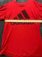 Adidas Go To Tee Shirt Mens Medium Red Short Sleeve Crew Neck Cotton Performance