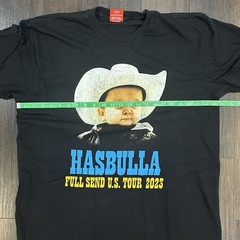 FULL SEND Hasbulla Magomedov US Tour 2023 T-Shirt Black XL Nelk Boys Cowboy Hat