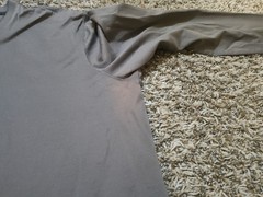 Hugo Boss T Shirt Mens XL Gray Solid Long Sleeve V Neck Pullover Cotton