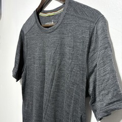 Smartwool T Shirt Mens M Gray Baselayer Merino Wool Short Sleeve Crew Neck