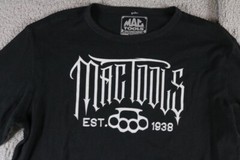 Mac Tools Black 2XL Graphic Print Thermal Henley Vintage Pull Over Mechanic