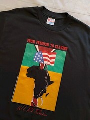 Hanes Vintage 90s Men’s USA Political Anti Slavery T-shirt Black Size Large