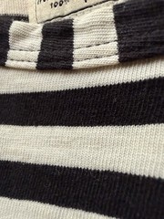 VERDARM Cropped Boat Neck Striped Short-Sleeve Top T-Shirt Sz 3 – S/M