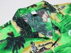 Vintage Rina Hawaiian Button Shirt Bahamas Tropical Islands Mens XXL Terivoile