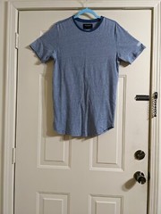 PacSun Men’s Scoop Bottom Scallop Fit Size Small Malibu Heather Blue Beachcomber
