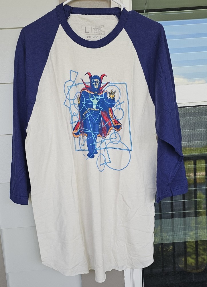 Marvel Comics Gear Goods T-Shirt Large Superheroes Lootcrate 3/4 Sleeve