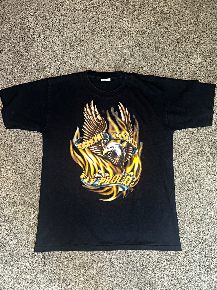 All Sport Max Weight Men’s Black Jamestown Cycle Works Eagle Tee L