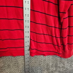 Polo Ralph Lauren Mens XL Red Navy Striped Cotton Turtleneck Long Sleeve Shirt