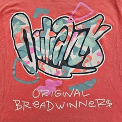 Outrank Original Breadwinner$ Orange Short Sleeve Cotton T-Shirt Men’s S