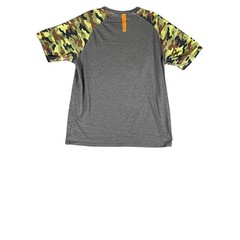 Fanatics Detroit Red Wings NHL Camo Raglan T-Shirt Mens XL Grey Neon Logo
