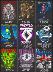 Lot of 3 Mens Rock Band Graphic T-Shirts Music Tee Bundle Concert Tour Shirts