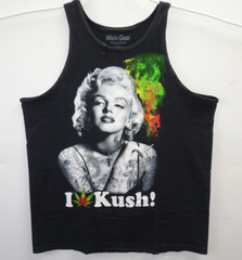 Marilyn Monroe Kush Weiv Gear Weed Smoking Joint Tank Top XL Black Streetwear