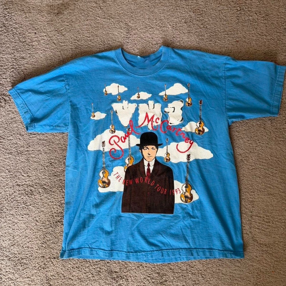 Rare 1993 Paul McCartney EW World Tour tee #90s music Shirt