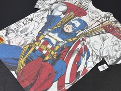Captain America Marvel T-Shirt Mens Large New W/ Tag Comic Parachute Disney