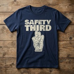 Funny Safety Third Missing Finger Quote Work Humor Unisex T-Shirt