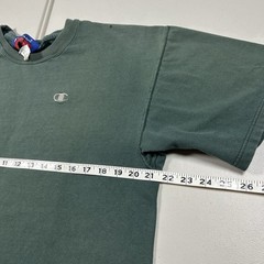 Vintage Champion Shirt Blank Green Logo Graphic Men’s Large Sun Faded Streetwear