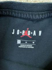 Air Jordan Shirt Men’s Medium Black Spellout Jumpman Logo Basketball