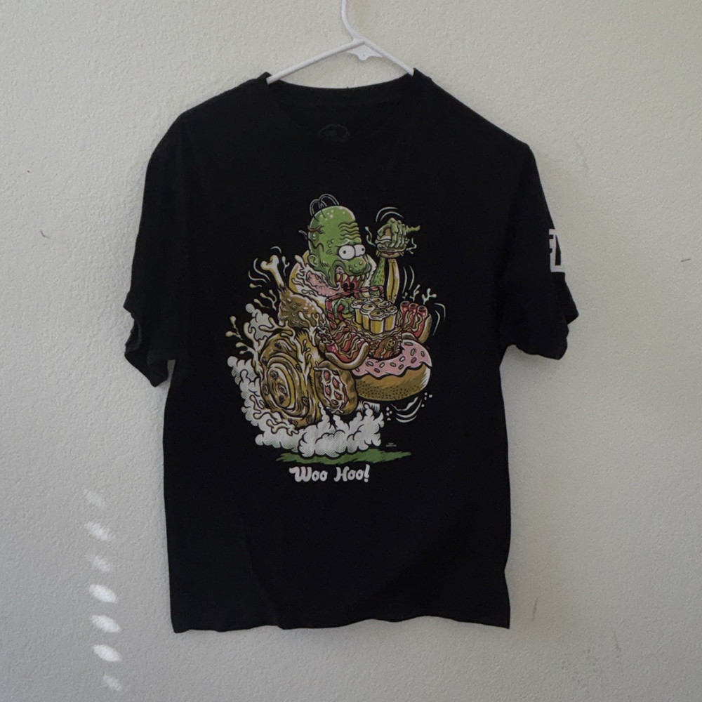 Neff The Simpsons Homer Simpson Black Graphic T-Shirt Men’s M Cotton Tagless
