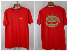 Kopitiam NYC Malaysia Restaurant Promo T Shirt Orange Art Graphic Shirt L USA