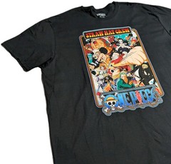 One Piece Straw Hat Crew Graphic T Shirt Black Anime Manga Mens 3XL