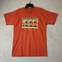 Vtg Tampa Florida Fruit Of The Loom Best T Shirt Adult Size M Peach Beach 90s SS