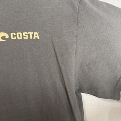 Costa Del Mar Mens T-Shirt Medium Gray Graphic Born On The Water Fishing