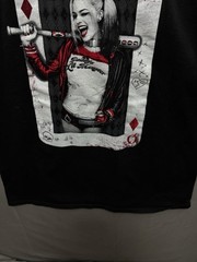 Suicide Squad Shirt Mens Black Harley Quinn Card Graphic Comic Tee XL