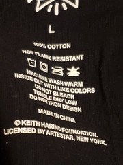 Keith Haring POP SHOP LS Crewneck Pullover Graphic Shirt Men Large Black