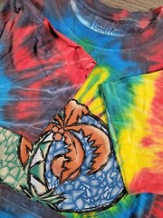 Vintage 90s Venice Beach Florida Shirt Medium Tie Dye Wild Oats Resort Tourist
