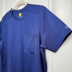 Wonderwink Scrub Shirt Mens Medium Blue Modern Fit Solid Chest Pocket