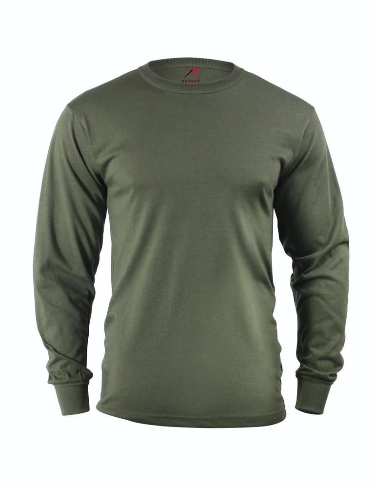 Rothco 60118 Long Sleeve Solid Poly/Cotton T-Shirt – Olive Drab