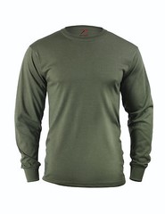 Rothco 60118 Long Sleeve Solid Poly/Cotton T-Shirt – Olive Drab