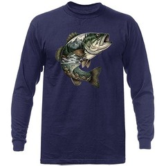 Mountain River Bass Fishing Outdoor Sports Long Sleeve T-Shirt