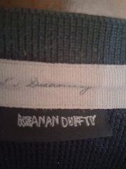 Keanan Duffty England’s Dreaming Men’s Large Black Waffle Knit Henley Punk Rock