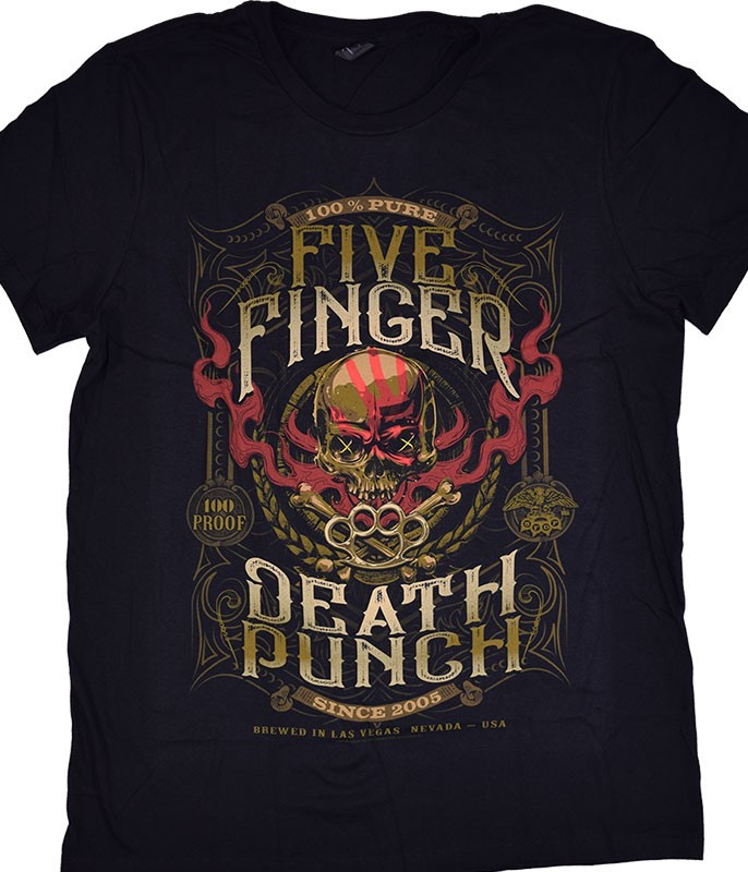 [Limited Edition] Vintage Five Finger Death Punch Hundred Proof Black T-Shirt Li