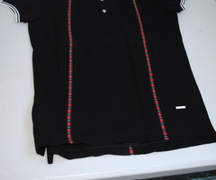 DSQUARED2 POLO M/M COTTON ELAST. 330.00 BLACK CARD SIZE S-46