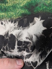 Tiger Shirt Mens Large Black Tie Dye Graphic Big Cat Wildlife Short Sleeve