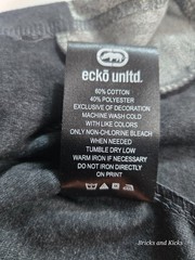 Ecko Unltd Men’s Crewneck Black Heather Vertical Logo T-Shirt Sizes S, M, L, XL