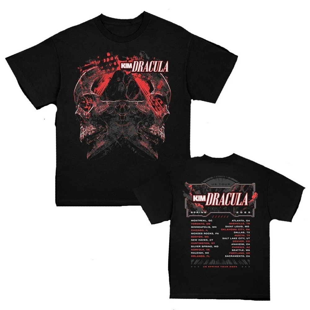 Hot Kim Dracula Spring 2025 Tour T-Shirt twoside 100% cotton
