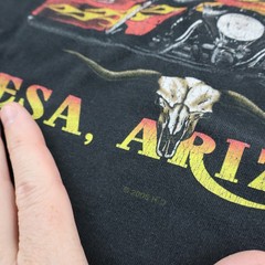 Vintage Harley Davidson T-Shirt Mens L Joker Flames Chester’s Mesa AZ USA Made