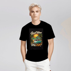 1 Pack Crew Neck For Men’s 100% Cotton Soft T-Shirt Designed Tee