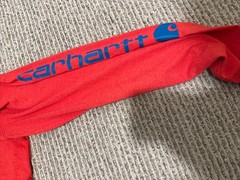 Carhartt Shirt Mens Large Tall Red Long Sleeve Logo Graphic Loose Fit K231