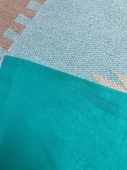 Vintage 90s pocket t shirt blank teal turquoise aqua distressed grunge large