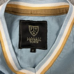 Vintage Football Town Shirt Mens Small Blue Nations Collection Logo Embroidery